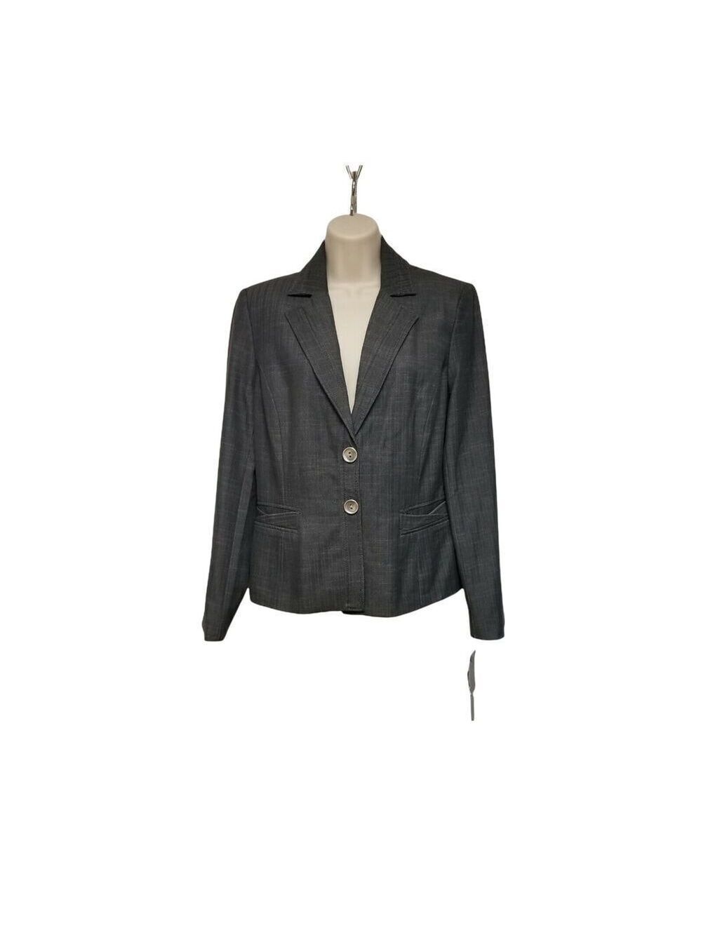NWT Signature By Larry Levine Suit Jacket Color Heather Gray Size 8
